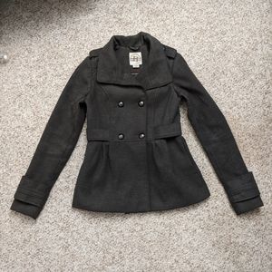 Grey peacoat xs